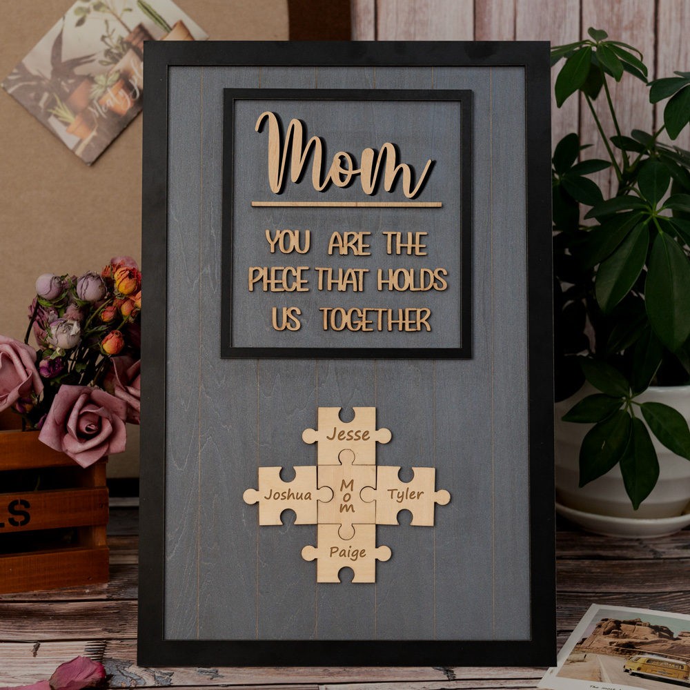 Mom Puzzle Sign Personalized Gift For Mother's Day